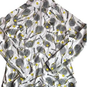 IBKUL Youth Golf/Tennis Quarter Zip Pullover Wild Dunes Print UPF 50+ Size M 7/8